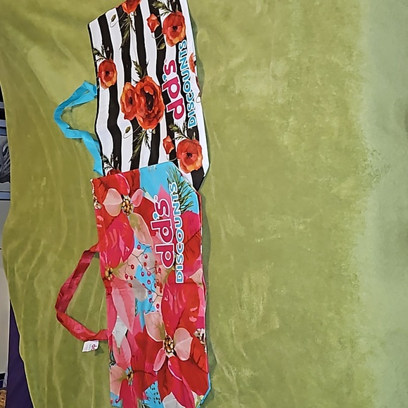 Floral Large Reusable Plastic Cloth Shopping Bags Reseller Groceries Bins REC - Picture 1 of 8